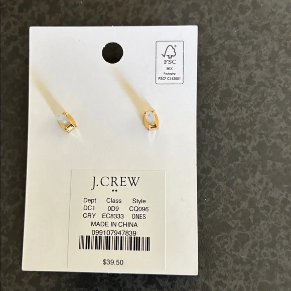 J. Crew Gold and Crystal Knot Earrings - Picture 3 of 4
